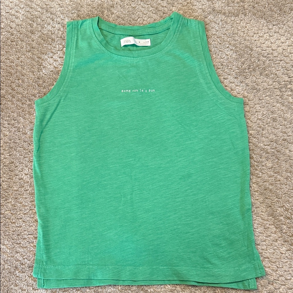 Zara Kids Green Tank Top